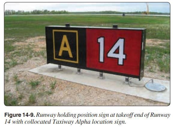 hold sign at end of runway