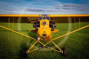 J-3 cub propeller spinning