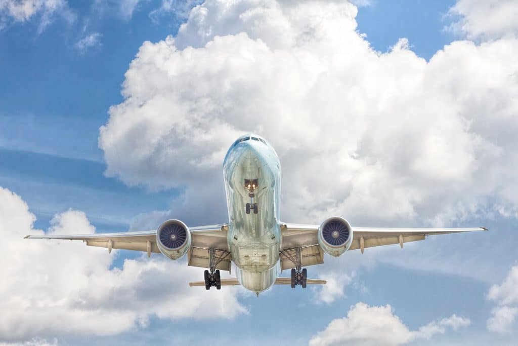 airline transport pilot flying a commercial jet