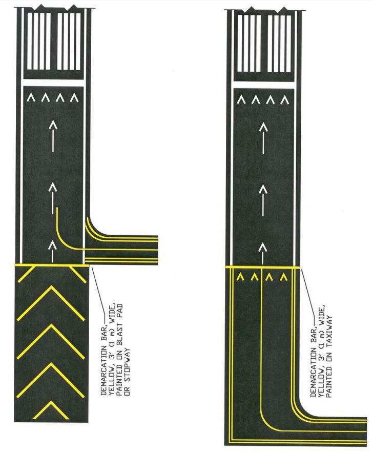 Runway demarcation bar