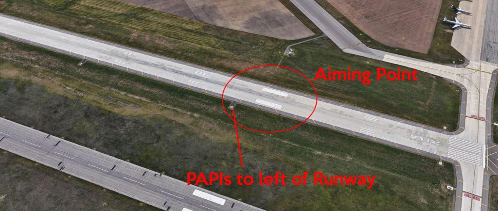 Runway touchdown zone aiming point