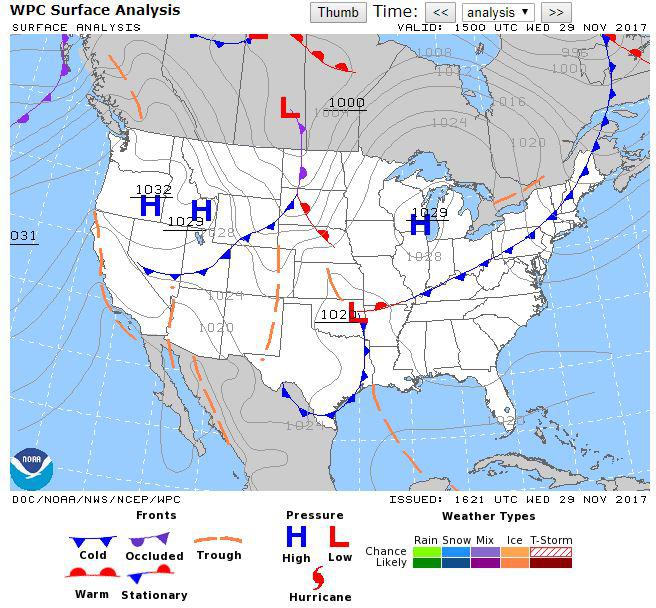 surface analysis prog chart