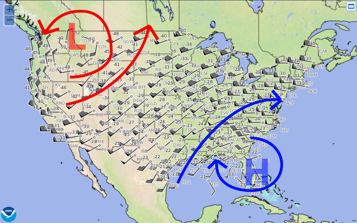 high and low pressure rotation