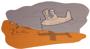 plane flying with distracted pilot