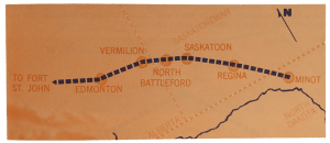 map of fort saint john to minot