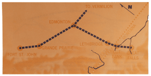map of fairbanks to fort saint john