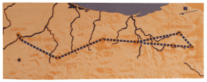 Map of Laredo to mexico city